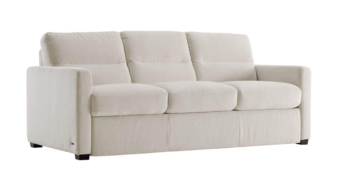 natuzzi editions galileo cream leather queen sleeper sofa